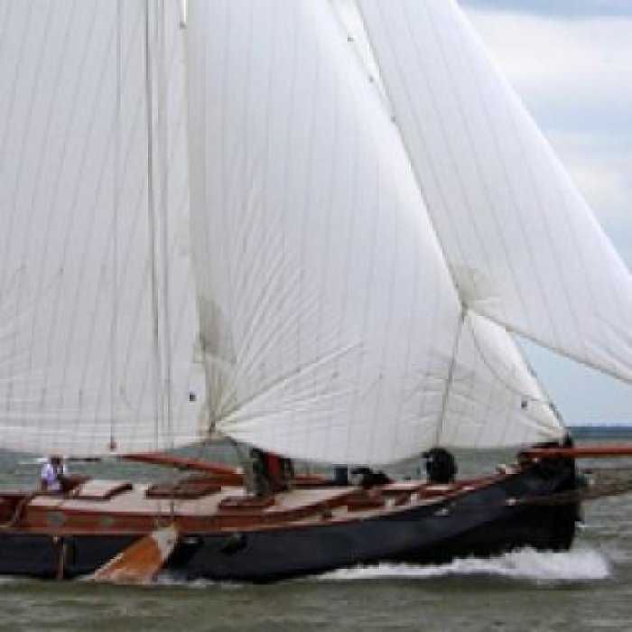 Lemsteraak Roefmodel Sydsulver, Plat- en rondbodem, ex-beroeps zeilend for sale by Chris Beuker Maritiem