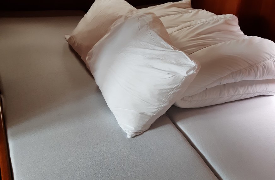 Bed achterkant schip