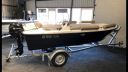 Best Deal' Nieuwe Set Incl Boot / Tohatsu 9.8pk / Trailer Irving 430 Console / Sloep