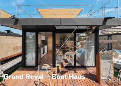 Boat Haus Mediterranean 12X4 ROYAL Houseboat, House-Boat for sale by Fluvial Passion